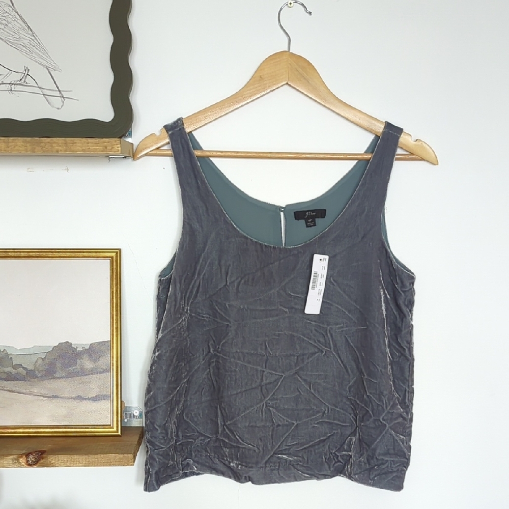 🪞 NWT J Crew  Gray Sleeveless Top size 4p